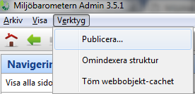 Publicera under verktyg